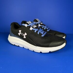 Under Armour Outhustle Kids‎ Black Blue Running Shoes Sneakers Size 4.5Y